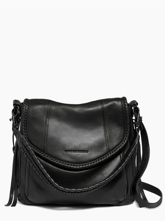 Aimee Kestenberg Handbags - Aimee Kestenberg All For Love Convertible Shoulder Leather Bag in Black